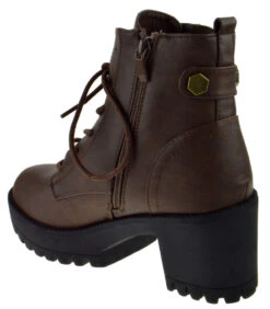 Image 16 Women's Platform Lace Up Boots 13 Image 16 Women's Platform Lace Up Boots -Bamboo Store Image16Brown 3