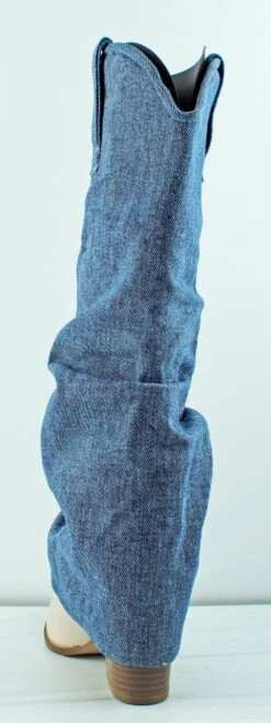 Imogen 1 Womens Denim Sleeve Mid Cowboy Boots -Bamboo Store Imogen 3