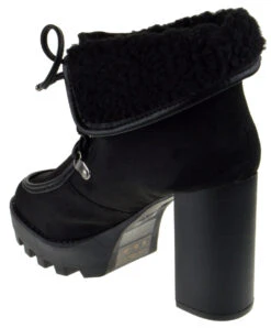 Bamboo Intensity 05 Womens Platform Suede Heeled Ankle Boot -Bamboo Store Intensity05Black 3