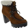 Bamboo Intensity 05 Womens Platform Suede Heeled Ankle Boot -Bamboo Store Intensity05Tobacco 1