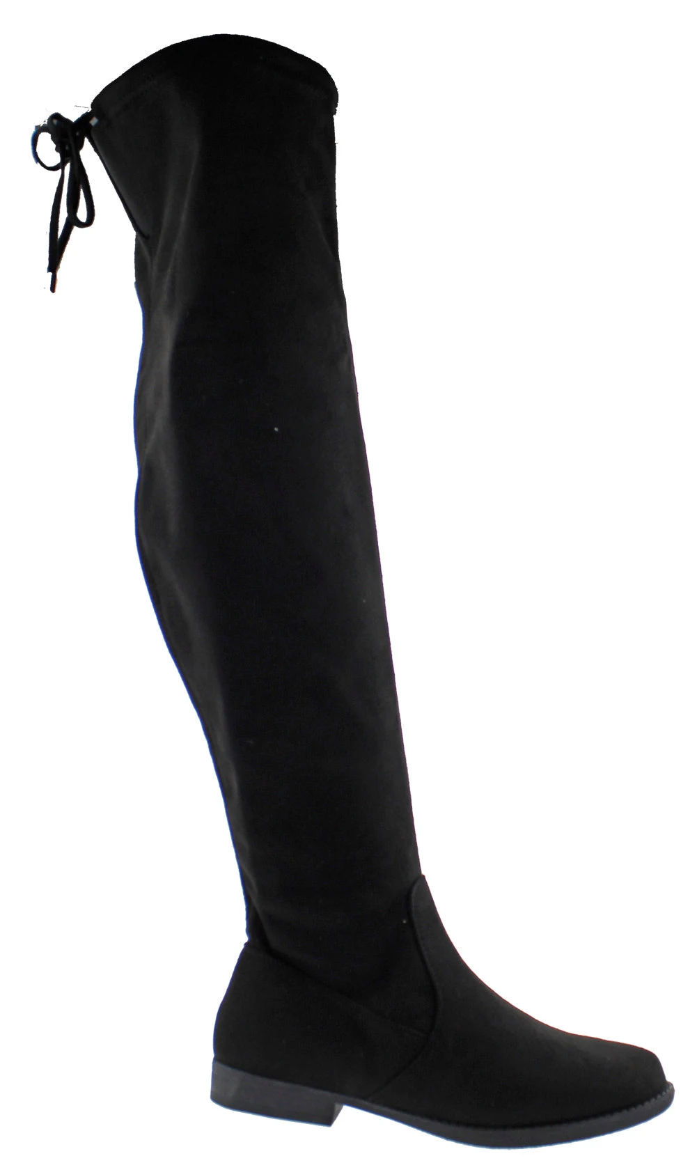 Isla 1 Women's Over The Knee Almond Toe Tie Back Boots 4 Isla 1 Women's Over The Knee Almond Toe Tie Back Boots - Image 2