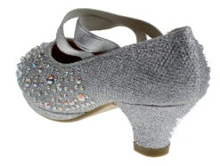 Ivy 20k Girls Rhinestone Embellished Cross Strapped Heels -Bamboo Store Ivy20k 4