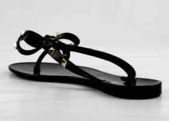 Forever Jelly 12 Womens Stud Embellished Jelly Flip Flops -Bamboo Store JELLY12BLACK 1