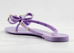 Forever Jelly 12 Womens Stud Embellished Jelly Flip Flops -Bamboo Store JELLY12LAV 2