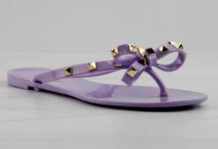 Forever Jelly 12 Womens Stud Embellished Jelly Flip Flops