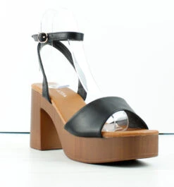 Java 7 Womens High Heel Platform Wooden Sandals