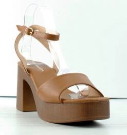 Java 7 Womens High Heel Platform Wooden Sandals -Bamboo Store Java7 5