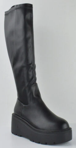 Jazz 8 Women's Knee High Flat Platform Chunky Boots