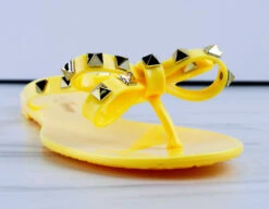 Forever Jelly 12 Womens Stud Embellished Jelly Flip Flops -Bamboo Store Jelly 12 11