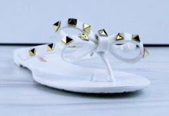 Forever Jelly 12 Womens Stud Embellished Jelly Flip Flops -Bamboo Store Jelly 12 12