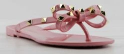 Forever Jelly 12 Womens Stud Embellished Jelly Flip Flops -Bamboo Store Jelly12Pink 1