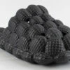 Jiele Women's Cushioned Slip On Bubble Slides -Bamboo Store JielelBlack