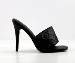 Jumeirah Womens Backless Designer Open Toe Heels -Bamboo Store JumeirahBlack 3