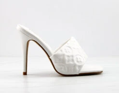 Jumeirah Womens Backless Designer Open Toe Heels -Bamboo Store JumeirahWhite 3