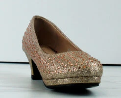 KP-101KM Little Girls Heeled Dress Shoe -Bamboo Store KP101km 7