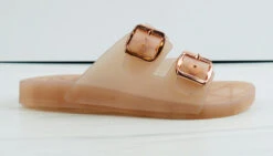 Bamboo Kabo 01 Womens Jelly Double Buckle Padded Sole Slip On Sandals -Bamboo Store Kabo 01 3