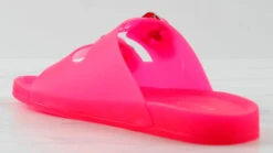 Bamboo Kabo 01 Womens Jelly Double Buckle Padded Sole Slip On Sandals -Bamboo Store Kabo01NeonPink 3