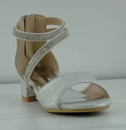 Kally 7K Little Girls Strappy Rhinestone Dress Heel Sandals