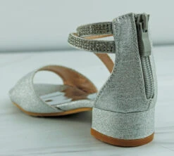 Kally 7K Little Girls Strappy Rhinestone Dress Heel Sandals 7 Kally 7K Little Girls Strappy Rhinestone Dress Heel Sandals -Bamboo Store Kally7kSilver 3