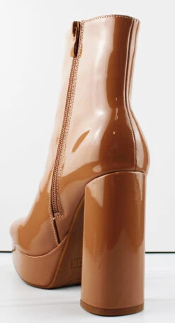 Kay 8 Women's Patent Chunky Platform Ankle Booties -Bamboo Store Kay8 1