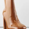 Kay 8 Women's Patent Chunky Platform Ankle Booties