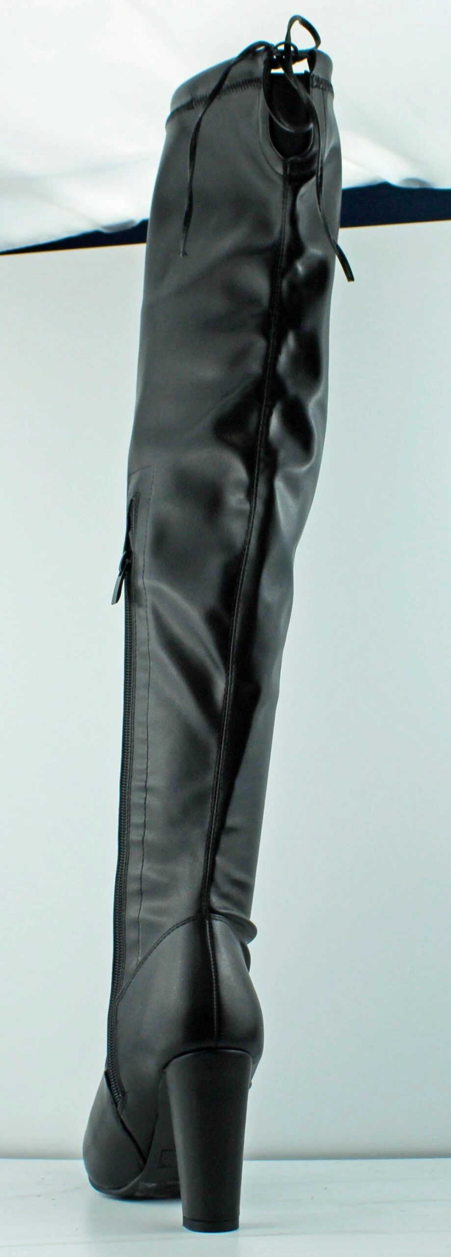 Keen 25 Women's Pleather Thigh High Heeled Boots 5 Keen 25 Women's Pleather Thigh High Heeled Boots - Image 3