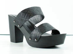 Kyriee 18B Womens Open Toe Wooden Heel Sandals