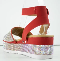 Forever Luxury 96 Women's Rhinestone Wide Band Buckled Platform Sandals -Bamboo Store LUXURY96 1 04499920 7e3b 4fb4 b03e 6bb0d50c3856