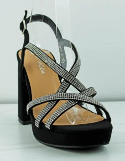 Lainey 17 Women's Platform Rhinestone Block Dress Heels