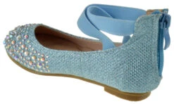 Larissa 83K Little Girls Rhinestone Elastic Strap Ballet Flats 31 Larissa 83K Little Girls Rhinestone Elastic Strap Ballet Flats -Bamboo Store Larissa83klightblue 3