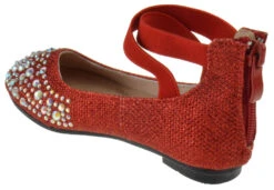 Larissa 83K Little Girls Rhinestone Elastic Strap Ballet Flats 28 Larissa 83K Little Girls Rhinestone Elastic Strap Ballet Flats -Bamboo Store Larissa83kred 3