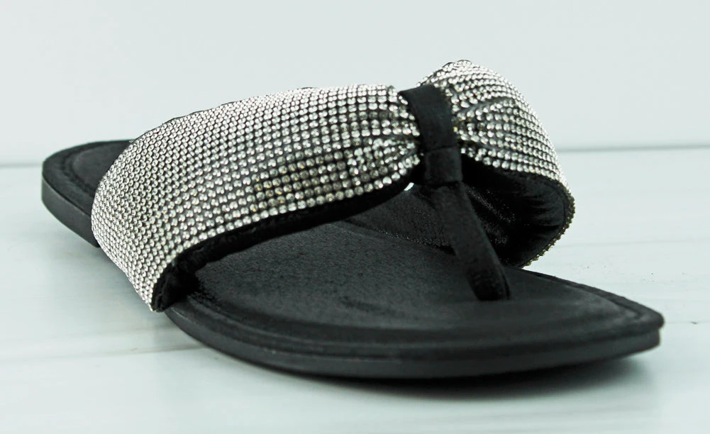 Laughter 49 WomensPuffy Rhinestone Flat Sandals 3 Laughter 49 WomensPuffy Rhinestone Flat Sandals