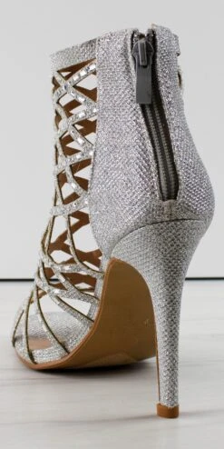 Forever Lilli 11 Women's Caged Embellished Stiletto Dress Heels -Bamboo Store Lilli1 1