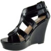 Lindy 3 Women's Heeled Strappy Wedge Sandals 1 Lindy 3 Women's Heeled Strappy Wedge Sandals -Bamboo Store Lindy3Black 3