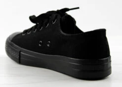 Lizzo 1 Womens Platform Lace Up Canvase Sneakers 39 Lizzo 1 Womens Platform Lace Up Canvase Sneakers -Bamboo Store Lizzo1BlackBlack 3