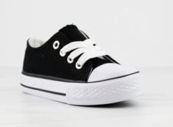 Lizzo 1K Little Girls Platform Lace Up Canvas Sneakers 25 Lizzo 1K Little Girls Platform Lace Up Canvas Sneakers -Bamboo Store Lizzo1KBlack 1