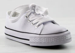 Lizzo 1K Little Girls Platform Lace Up Canvas Sneakers 34 Lizzo 1K Little Girls Platform Lace Up Canvas Sneakers -Bamboo Store Lizzo1KWhite 1