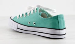 Lizzo 1 Womens Platform Lace Up Canvase Sneakers 33 Lizzo 1 Womens Platform Lace Up Canvase Sneakers -Bamboo Store Lizzo1Mint 3