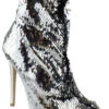 Loren 02 Women's Sequined AnkleFabric Pump 2 Loren 02 Women's Sequined AnkleFabric Pump -Bamboo Store Loren02Silver 1