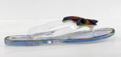 Forever Lucid 13 Womens Rhinestone Embellished Bow Jelly Flip Flops -Bamboo Store Lucid13multi 2