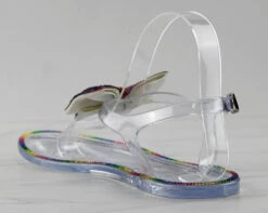 Forever Lucid 15 Womens Sling Back Rhinestone Embellished Bow T Strap Jelly Sandals -Bamboo Store Lucid15Multi 4