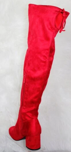 Lucy 1 Women's Suede Knee High Block Heeled Boots -Bamboo Store Lucy1 1