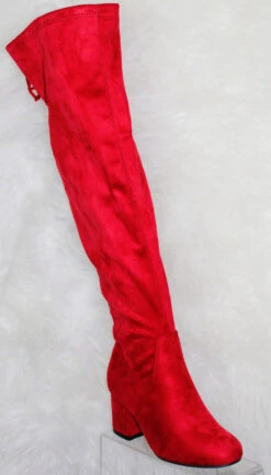 Lucy 1 Women's Suede Knee High Block Heeled Boots