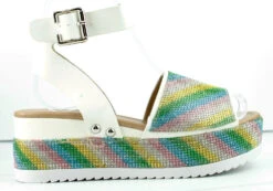 Forever Luxury 96 Women's Rhinestone Wide Band Buckled Platform Sandals -Bamboo Store Luxury96 1 b23d430c 9235 4f37 8993 95d81cad5ba6