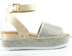 Forever Luxury 96 Women's Rhinestone Wide Band Buckled Platform Sandals -Bamboo Store Luxury96 4 ed16b22b 06e7 4643 8ba6 0ae641a37145