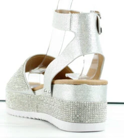 Forever Luxury 96 Women's Rhinestone Wide Band Buckled Platform Sandals -Bamboo Store Luxury96 6