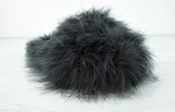 Unknown Women's Closed Toe Fluffy Feather Slippers