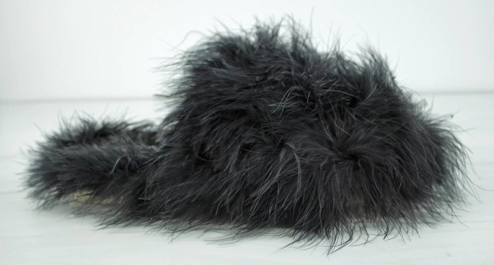 Unknown Women's Closed Toe Fluffy Feather Slippers 4 Unknown Women's Closed Toe Fluffy Feather Slippers - Image 2