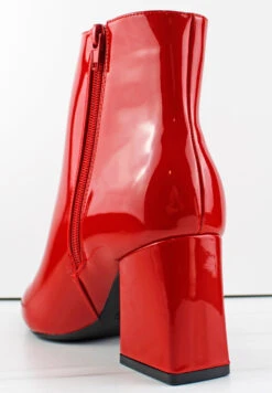 Bamboo Sage 01 Women's Pointed Toe Zip Up Patent Ankle Booties -Bamboo Store MG 8461