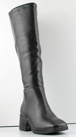 Bamboo Boom 02 Women's Knee High Low Heeled Riding Boots